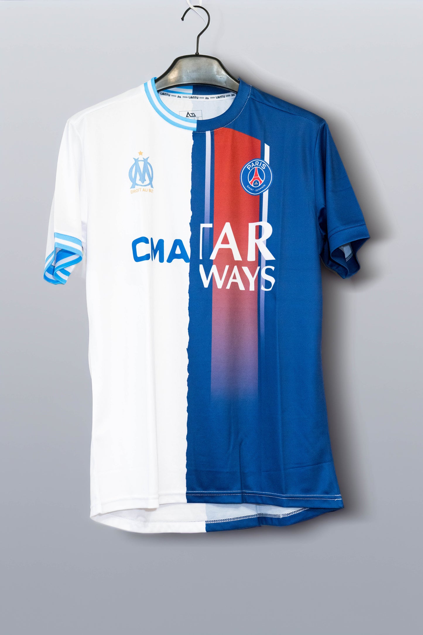 Marseille FC vs. Paris Saint Germain FC half and half jersey