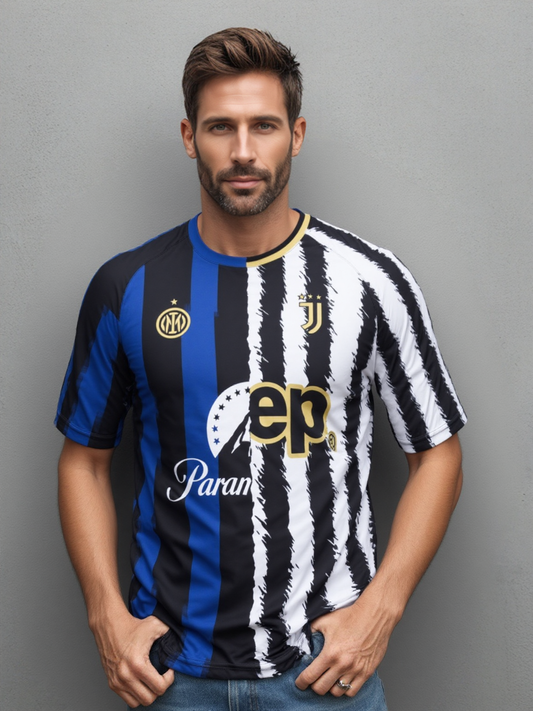 Inter Milan vs. Juventus half and half jersey